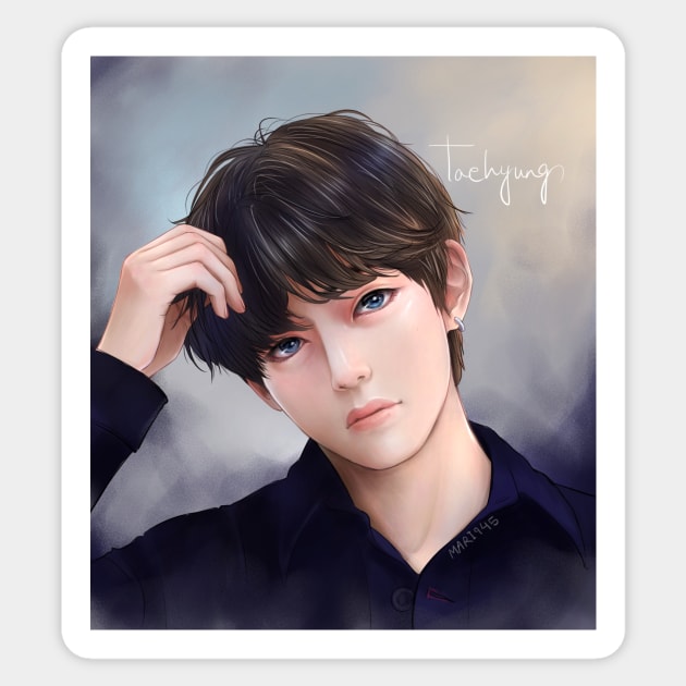 Taehyung: Tear Sticker by Mari945